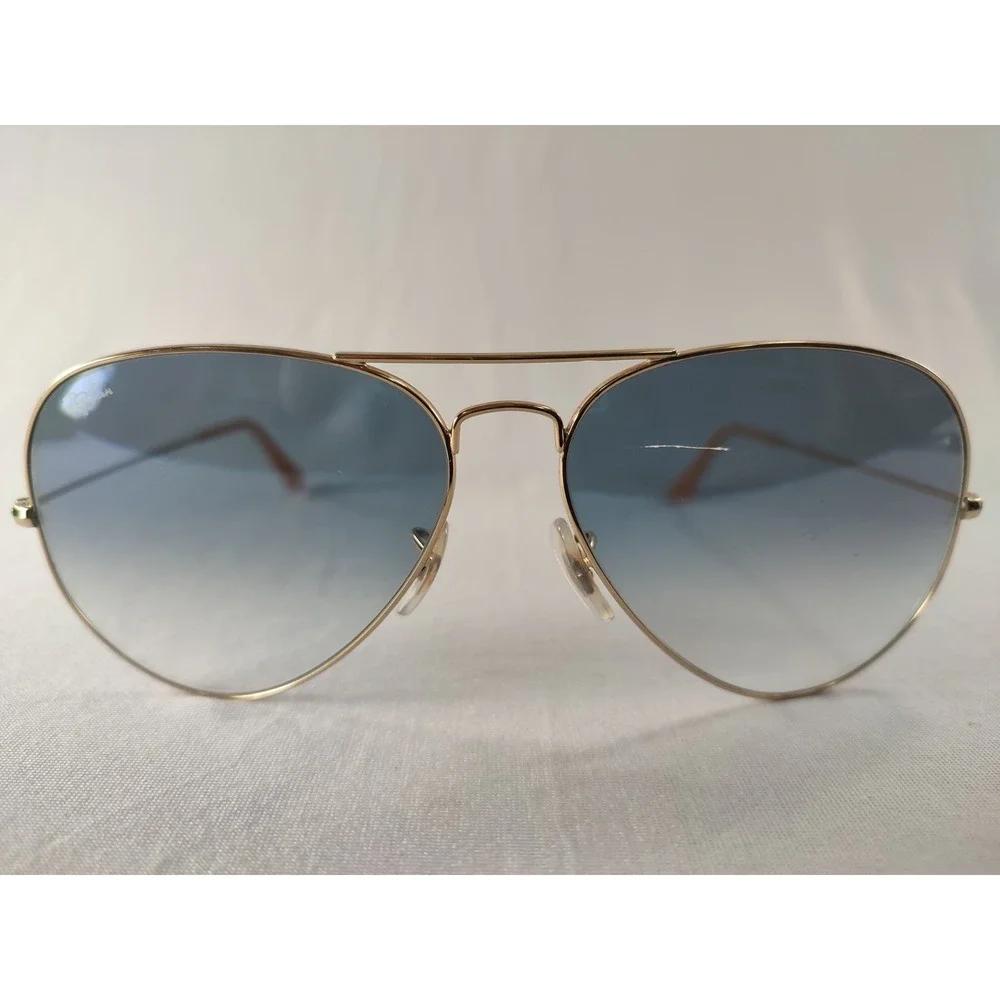 Ray-Ban RB3025 Aviator Large Metal 62mm 001/3F Gold Blue Gradient Oversized